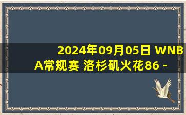 2024年09月05日 WNBA常规赛 洛杉矶火花86 - 93印第安纳狂热 集锦